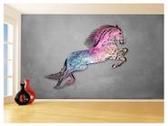 Papel De Parede 3D Animais Pop Art Cavalo Cores 3,5M Pxa325