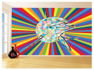 Papel De Parede 3D Animais Pop Art Golfinho Cor 3,5M Pxa289