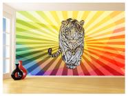 Papel De Parede 3D Animais Pop Art Tigre Felino 3,5M Pxa123