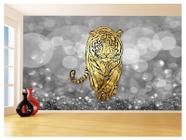 Papel De Parede 3D Animais Pop Art Tigre Felino 3,5M Pxa153