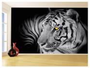 Papel De Parede 3D Animais Tigre Preto E Branco 3,5M Anm559