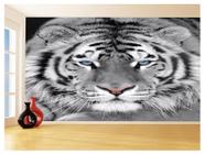 Papel De Parede 3D Animais Tigre Preto E Branco 3,5M Anm560 - Você Decora