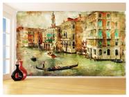 Papel De Parede 3D Arte Cartão Postal Veneza 3,5M Tra55