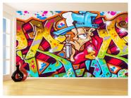 Papel De Parede 3D Arte Graffiti Mural Grafite 3,5M Tra56