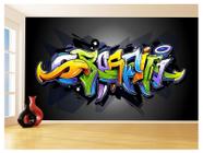Papel De Parede 3D Arte Graffiti Mural Grafite 3,5M Tra82