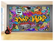Papel De Parede 3D Arte Graffiti Mural Hip Hop 3,5M Tra126