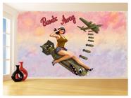 Papel De Parede 3D Arte Pinup Pin Up Bomba Bomb 3,5M Tra118