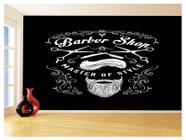 Papel De Parede 3D Barbearia Barber Shop Logo 3,5M Brb25