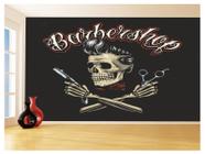 Papel De Parede 3D Barbearia Barber Shop Logo 3,5M Brb33