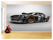 Papel De Parede 3D Carro Antigo Ford Mustang Hot 3,5M Cxr53