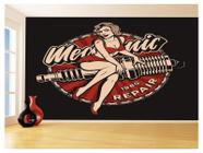 Papel De Parede 3D Carro Antigo Hot Rod Pin Up 3,5M Cxr105