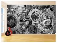 Papel De Parede 3D Carro Antigo Motor V8 Mural 3,5M Cxr87