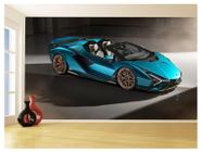 Papel De Parede 3D Carro Lamborghini V12 Sian 3,5M Car222