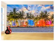 Papel De Parede 3D Cidade Miami Brach Praia Luz 3,5M Ncd357