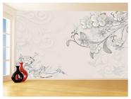 Papel De Parede 3D Floral Textura Sala Flores 3,5M Xfl305