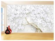 Papel De Parede 3D Floral Textura Sala Flores 3,5M Xfl315