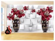 Papel De Parede 3D Floral Textura Sala Flores 3,5M Xfl362