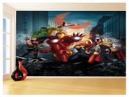 Papel De Parede 3D Heróis Vingadores Desenho 3,5M Nhma301