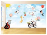 Papel De Parede 3D Infantil Bichinos Floresta 3,5M Azs372