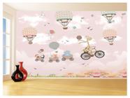 Papel De Parede 3D Infantil Nuvens Girafa Babê 3,5M Azs355