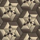 Papel De Parede 3D Marrom E Dourado Geometrico Autocolante