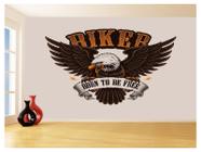 Papel De Parede 3D Moto Águia Logo Biker Born 3,5M Cxr100