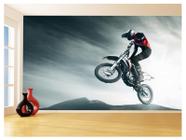 Papel De Parede 3D Moto Cross Trilha Terra Mx 3,5M Bkm11