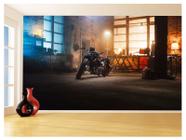 Papel De Parede 3D Moto Custom Chopper Viagem 3,5M Bkm114