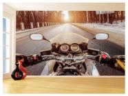 Papel De Parede 3D Moto Esporte Viagem Estrada 3,5M Bkm87