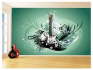 Papel De Parede 3D Musica Guitarra Arte Graffiti 3,5M Mus70