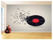 Papel De Parede 3D Musica Vinil Notas Musicais 3,5M Mus80