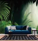 Papel de Parede 3D Painel 2,5M Folhas Floresta Tropical Vivo Folhagem Auto Colante Vinílico Lavável