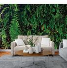 Papel de Parede 3D Painel 3M Folhas Flores Verde Vivo Jadim Realista Auto Colante Lavável