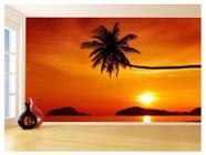 Papel De Parede 3D Paisagem Por Do Sol Mar Praia 3,5M Pds34