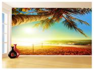 Papel De Parede 3D Paisagem Por Do Sol Mar Praia 3,5M Pds37