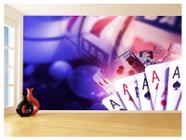 Papel De Parede 3D Salão De Jogos Cartas Poker 3,5M Jcs38