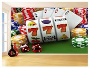 Papel De Parede 3D Salão De Jogos Cartas Poker 3,5M Jcs78