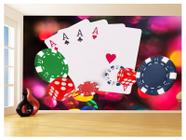 Papel De Parede 3D Salão De Jogos Cartas Poker 3,5M Jcs73 em