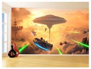 Papel De Parede 3D Star Wars Naves Batalha Laser 3,5M Stw06