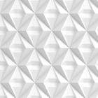 Papel De Parede 3D Triangulos Para Quartos E Sala Em Tons De Branco E Cinza