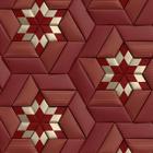 Papel De Parede 3D Vermelho E Dourado Geometrico Autocolante