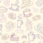 Papel De Parede Adesivo Autoadesivo Doces Confeitaria Bolo Cupcake Rosa Claro - Jacaré Brinquedos