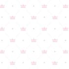Papel de Parede Adesivo Baby Rosa Coroas - 038