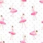 Papel de Parede Adesivo Bailarina Rosa Bolinha Infantil Menina Bebê Moderno Quarto Sala de Estar