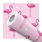 Papel de Parede Adesivo Bolinhas Rosa Flamingo Infantil Bebê Moderno Quarto 