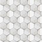Papel de Parede Adesivo Efeito Gesso 3D Geométrico 14 3m
