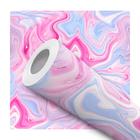 Papel de Parede Adesivo Efeito Liquid Marble Mármore Mesclado Rosa Lilás Moderno Quarto Sala de Estar