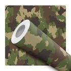 Papel De Parede Adesivo Exercito Camuflagem Verde Escuro Sala Quarto 5m - DELIQUADROS