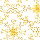 Papel de Parede Adesivo Floral Amarelo - 228