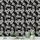 Papel de Parede Adesivo Floral Preto e Branco